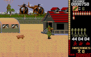 Operation Wolf for Amiga - Helicopters cause a lot of damage, try to shoot them quickly!