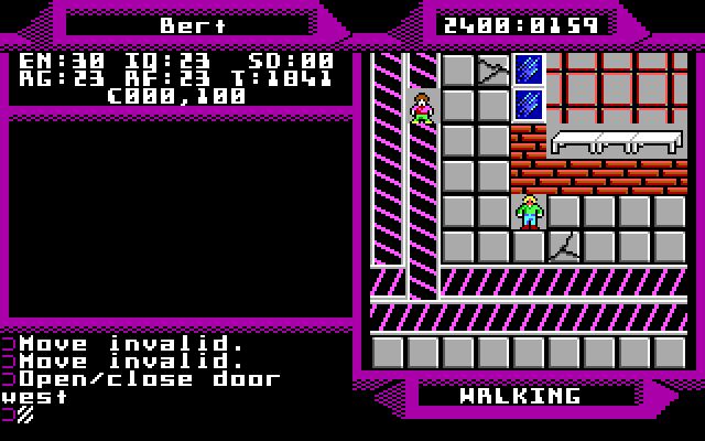 2400 A.D. IBM PC/Compatibles Screenshot: Exploring...