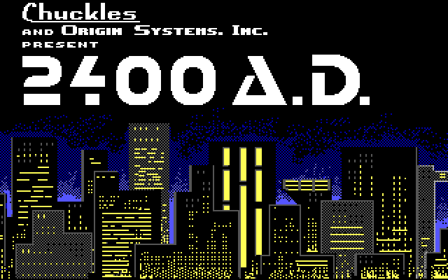 2400 A.D. IBM PC/Compatibles Screenshot: Title screen.