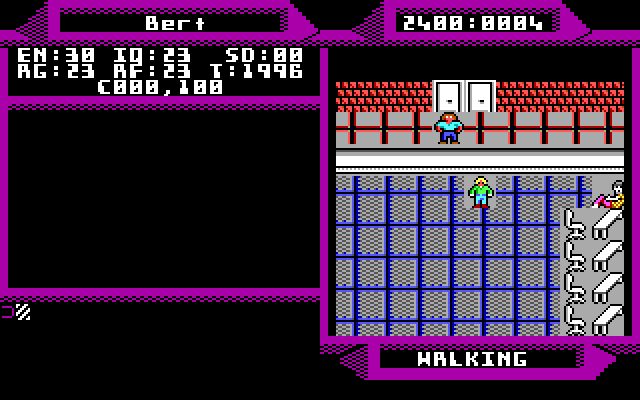 2400 A.D. IBM PC/Compatibles Screenshot: Game start.
