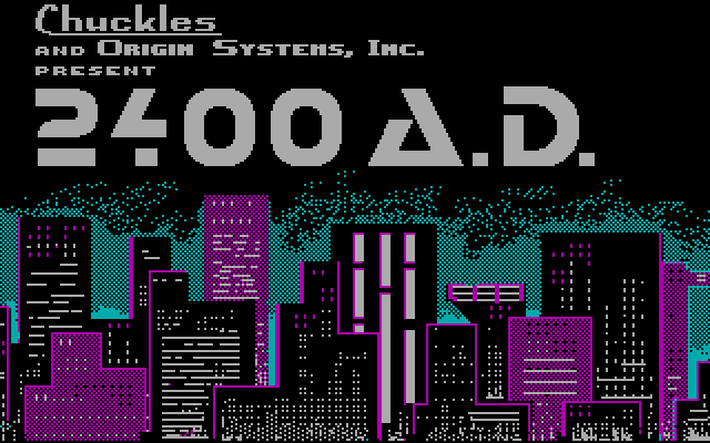 2400 A.D. IBM PC/Compatibles Screenshot: Title screen.