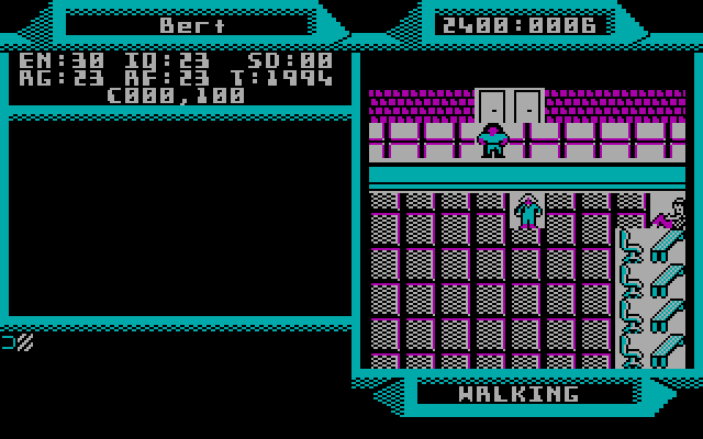 2400 A.D. IBM PC/Compatibles Screenshot: Game start.
