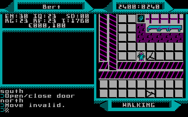 2400 A.D. IBM PC/Compatibles Screenshot: Exploring...