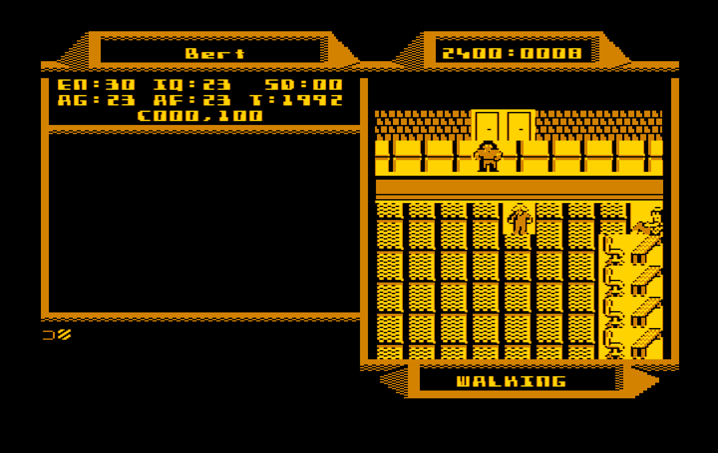 2400 A.D. IBM PC/Compatibles Screenshot: Game start.