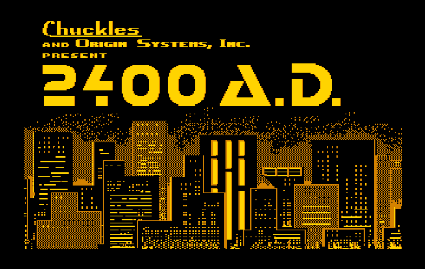 2400 A.D. IBM PC/Compatibles Screenshot: Title screen.