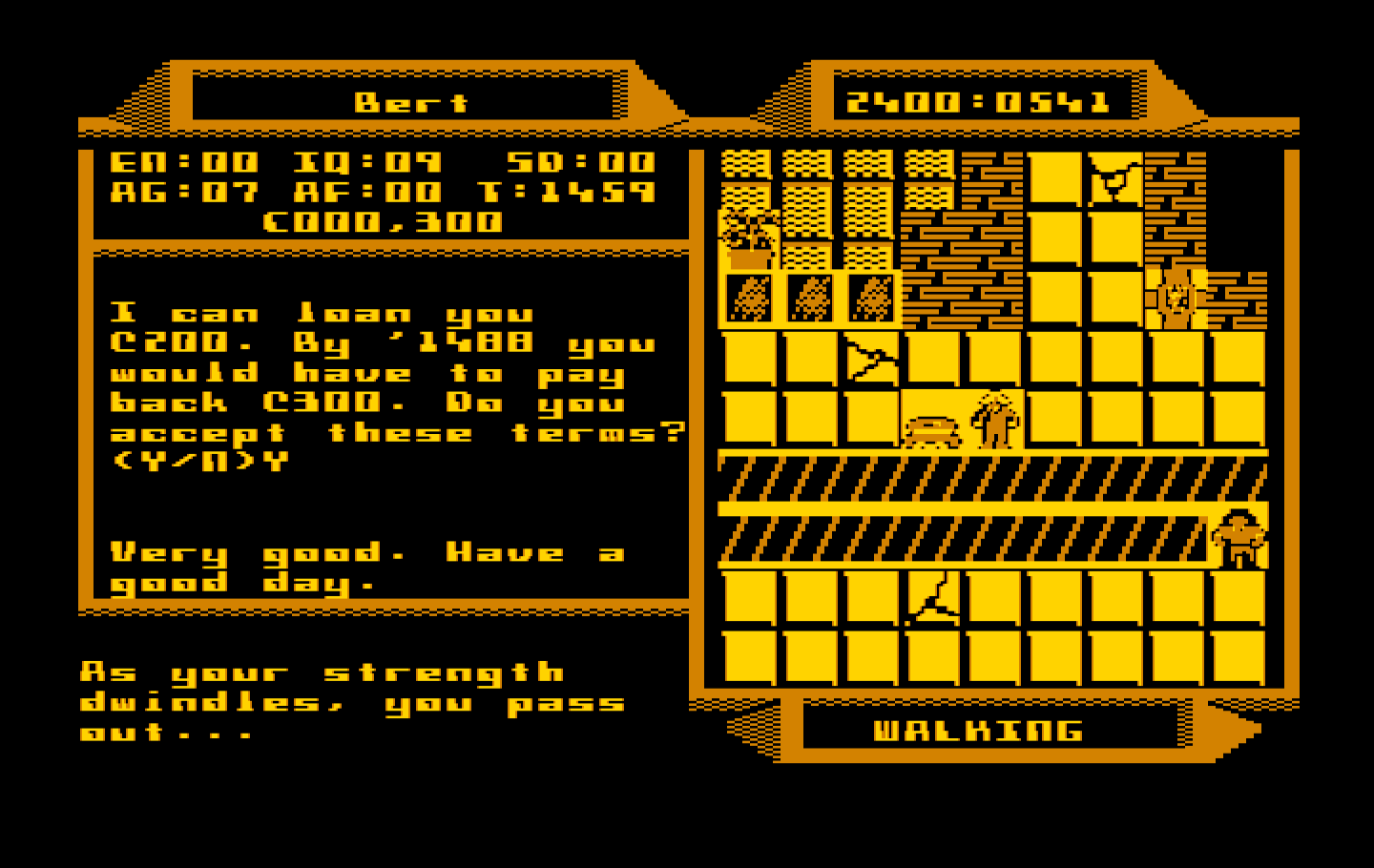 2400 A.D. IBM PC/Compatibles Screenshot: This robot is attacking me!