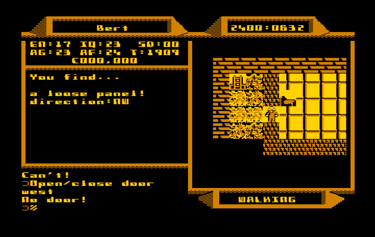 2400 A.D. IBM PC/Compatibles Screenshot: Here's a secret room...