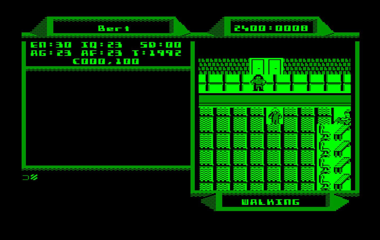 2400 A.D. IBM PC/Compatibles Screenshot: Game start.