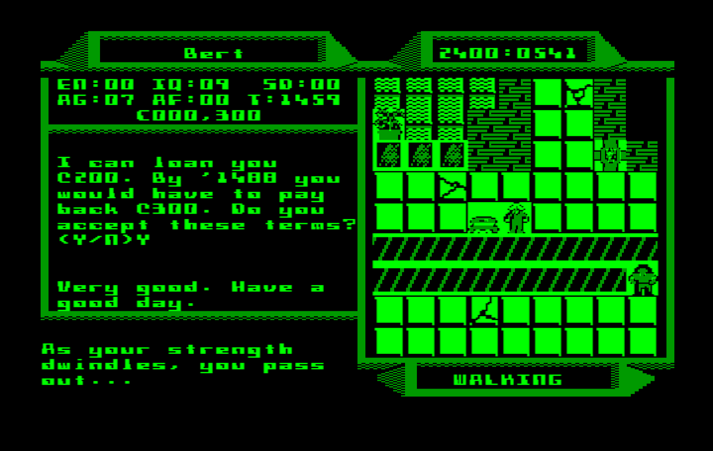 2400 A.D. IBM PC/Compatibles Screenshot: This robot is attacking me!
