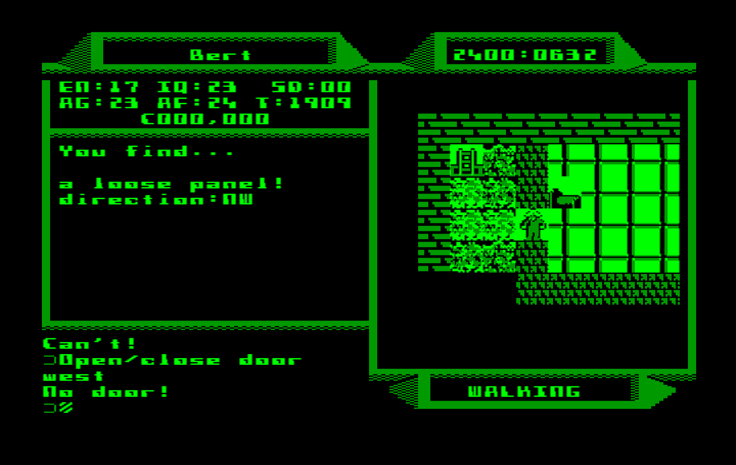 2400 A.D. IBM PC/Compatibles Screenshot: Here's a secret room...