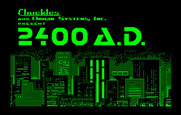 2400 A.D. for IBM PC/Compatibles - Title screen.