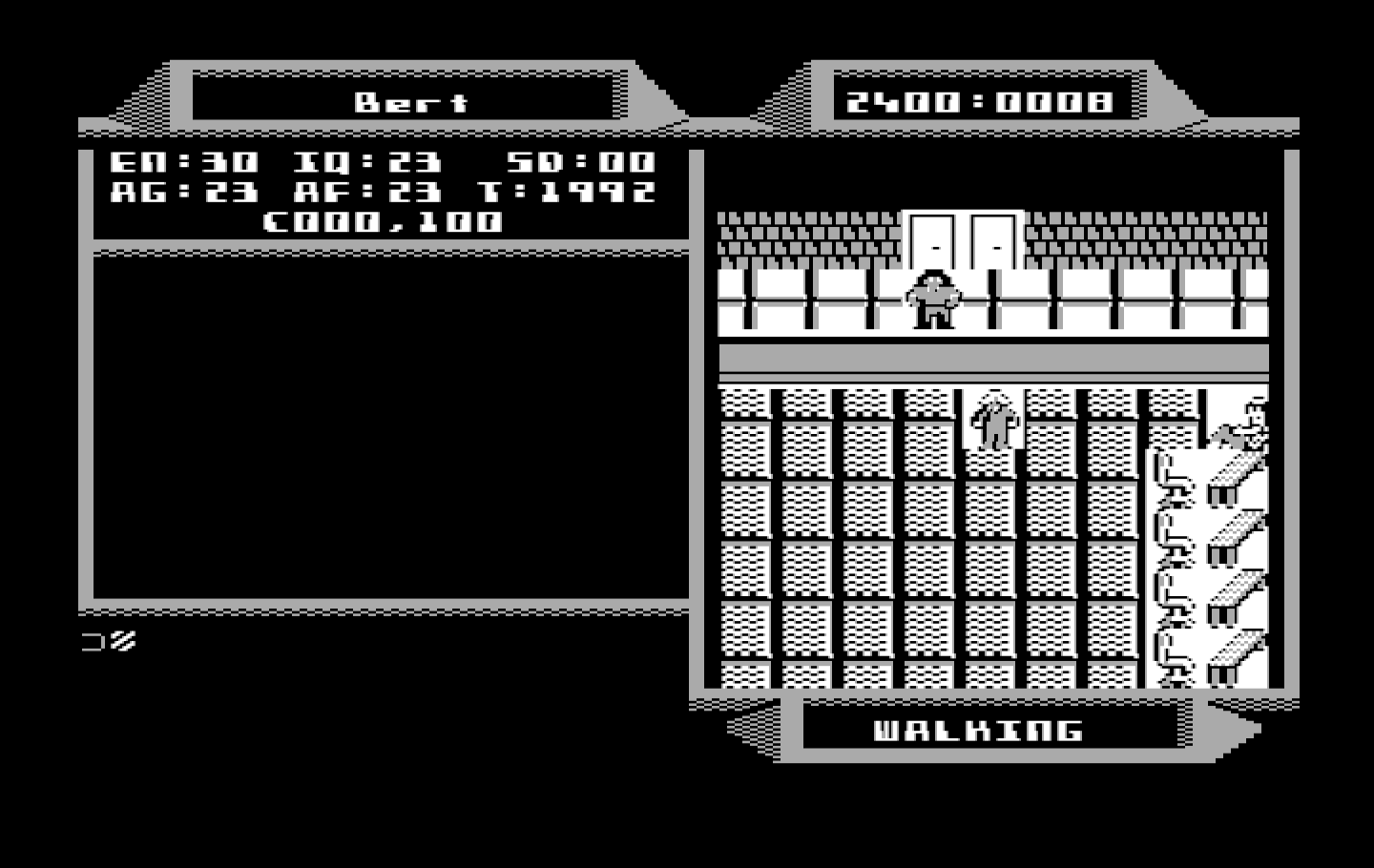 2400 A.D. IBM PC/Compatibles Screenshot: Game start.