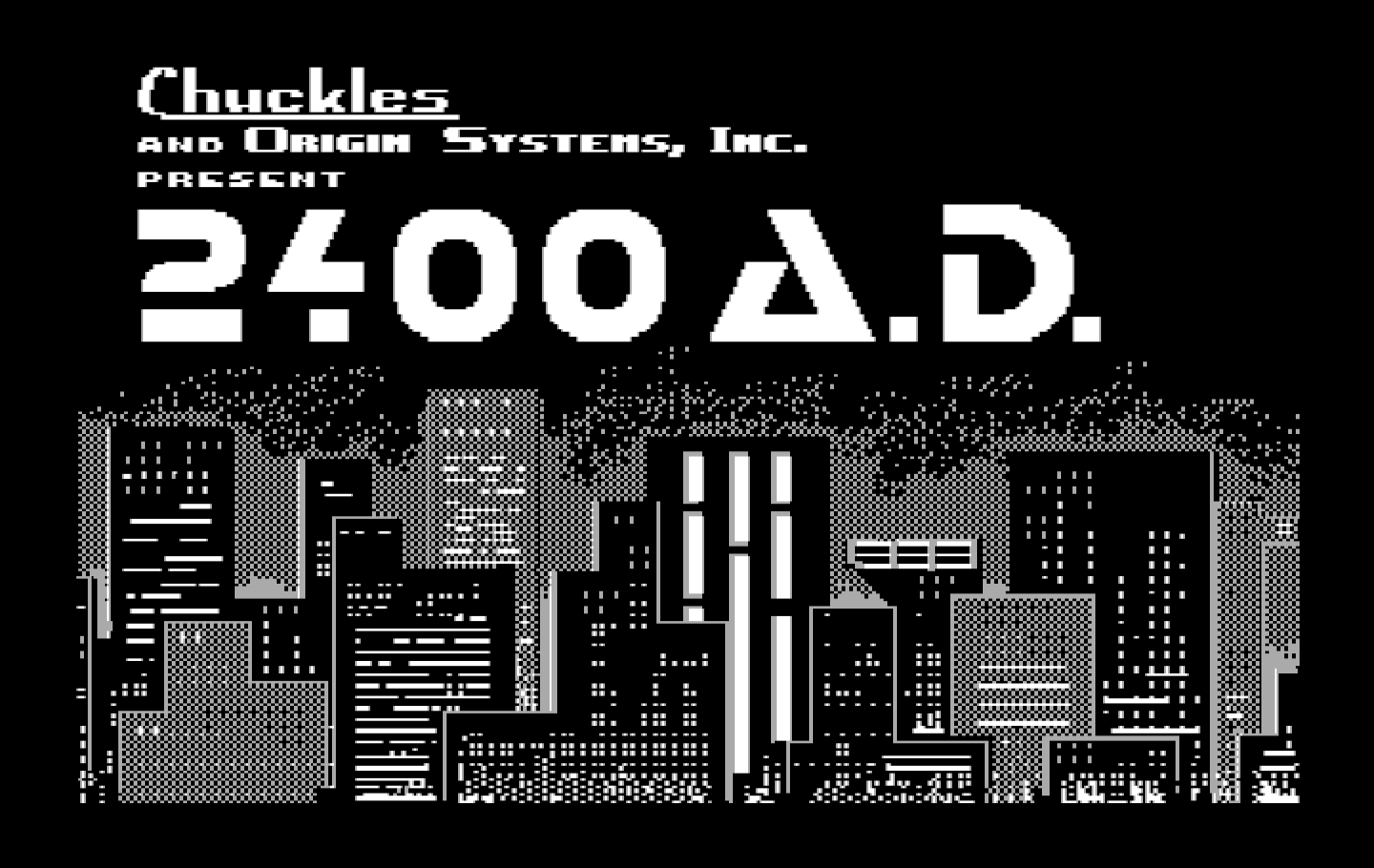 2400 A.D. IBM PC/Compatibles Screenshot: Title screen.