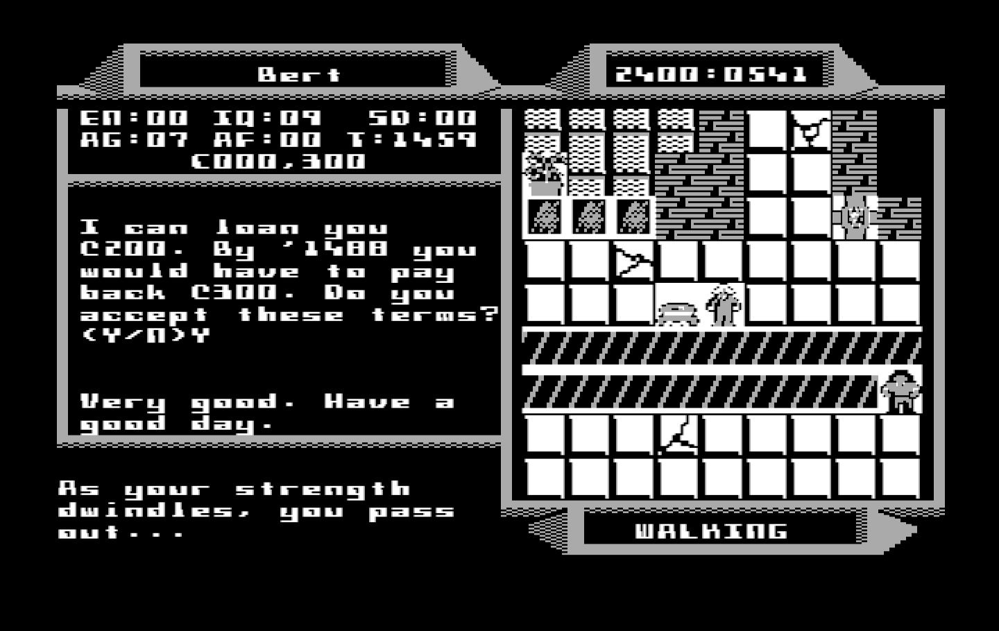 2400 A.D. IBM PC/Compatibles Screenshot: This robot is attacking me!