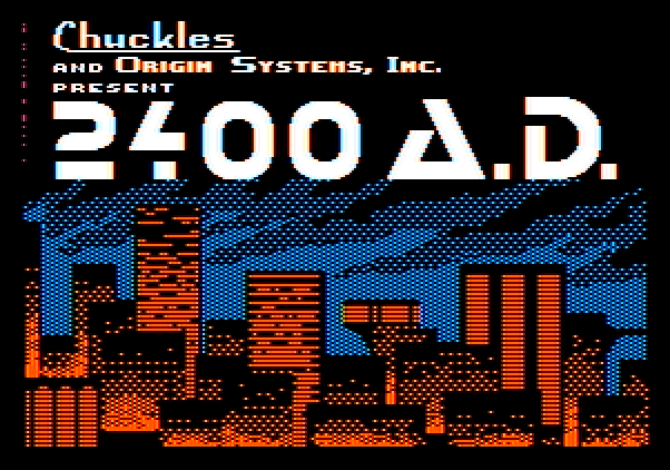 2400 A.D. Apple II Screenshot: Title screen.