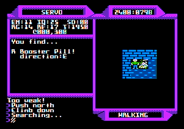 2400 A.D. Apple II Screenshot: I find...some items!