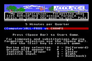 4th & Inches for Apple IIgs - Setting up some game options.