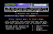4th & Inches for Commodore 64 - Setting up some game options.