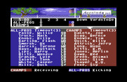 4th & Inches for Commodore 64 - The players for this game...