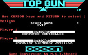 Top Gun for IBM PC/Compatibles - The main menu.