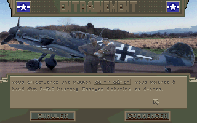 Aces Over Europe IBM PC/Compatibles Screenshot: Your mission...