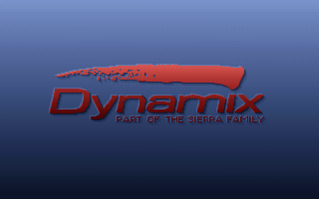 Aces Over Europe IBM PC/Compatibles Screenshot: Dynamix logo.