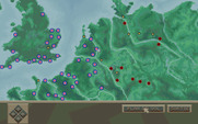 Aces Over Europe for IBM PC/Compatibles - Overhead map view...