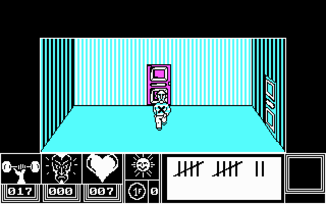 Eden Blues IBM PC/Compatibles Screenshot: This room shrinks! Get out of here quickly...