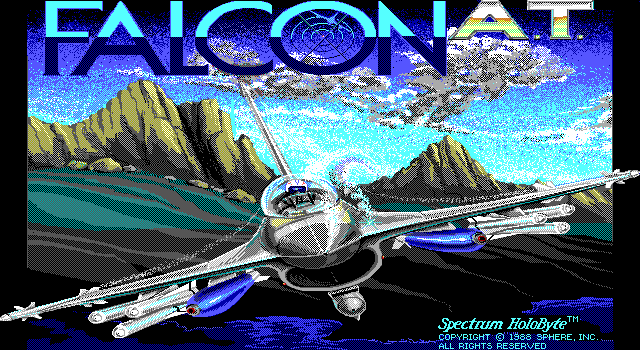 Falcon A.T. IBM PC/Compatibles Screenshot: Title screen.