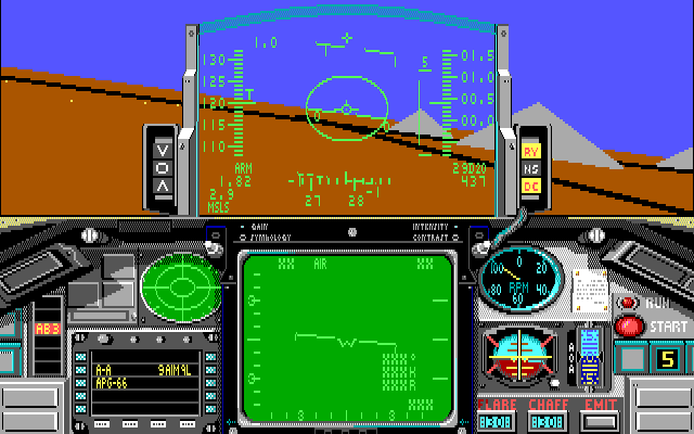Falcon A.T. IBM PC/Compatibles Screenshot: A few mountains and roads...
