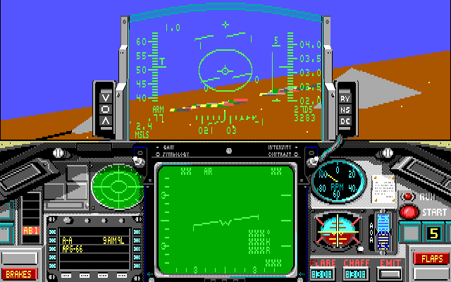 Falcon A.T. IBM PC/Compatibles Screenshot: We are airborn!