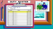 Falcon A.T. for IBM PC/Compatibles - Duty roster.