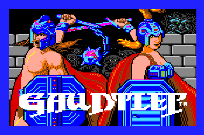 Gauntlet Apple IIgs Screenshot: Title screen.