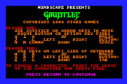 Gauntlet for Apple IIgs - Game instructions.