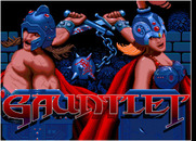 Gauntlet for Arcade - Title screen; the game title flashes different colors.