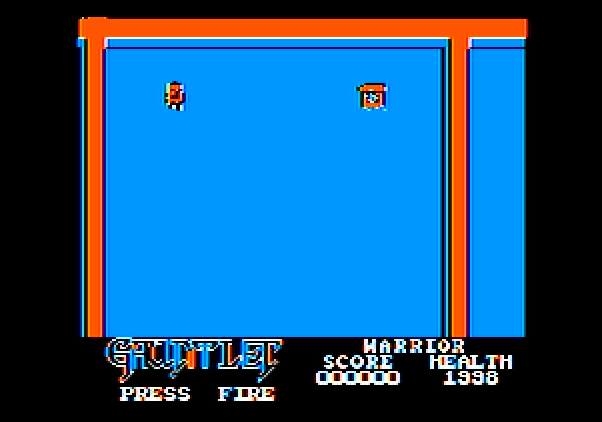 Gauntlet Apple II Screenshot: Game start.