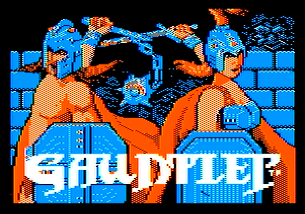 Gauntlet Apple II Screenshot: Title screen.