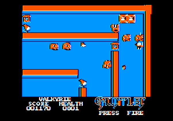 Gauntlet Apple II Screenshot: Found some treasure!