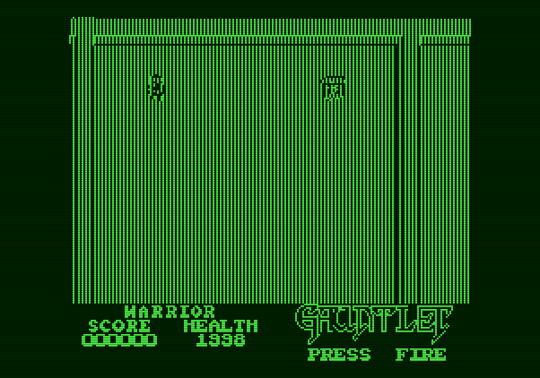 Gauntlet Apple II Screenshot: Game start.