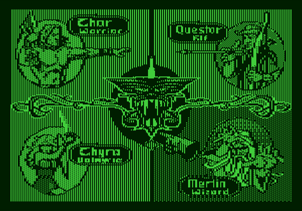 Gauntlet Apple II Screenshot: Choose your character...