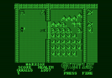 Gauntlet for Apple II - Level 2  begins with quite a few ghosts!