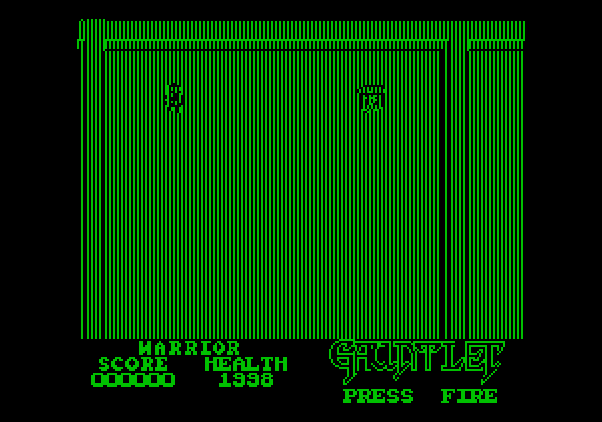 Gauntlet Apple II Screenshot: Game start.