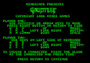 Gauntlet for Apple II - Game instructions.