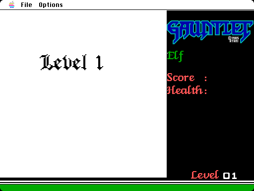 Gauntlet Macintosh Screenshot: Ready for Level 1?