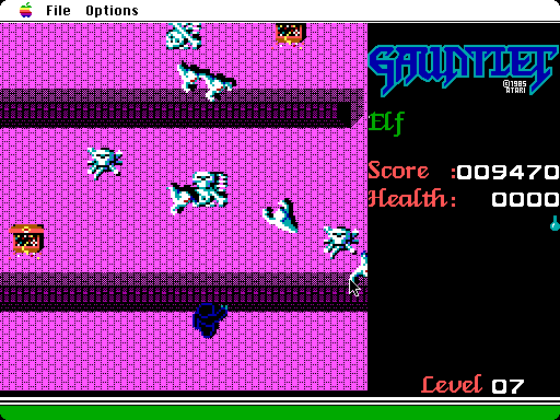 Gauntlet Macintosh Screenshot: Game over.