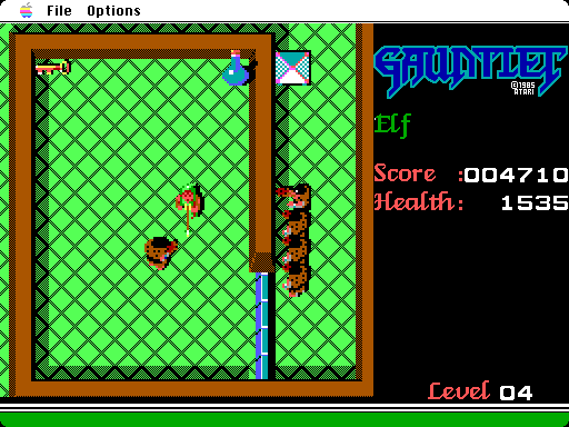 Gauntlet Macintosh Screenshot: Start of level 3.