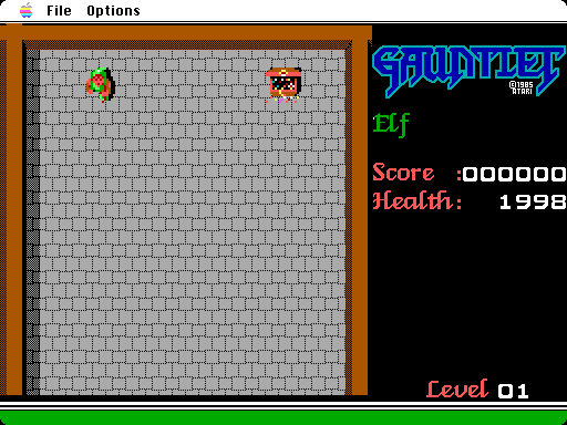 Gauntlet Macintosh Screenshot: Game start.