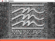 Gauntlet for Macintosh - Mindscape logo; this screen starts to dissolve into the title screen...