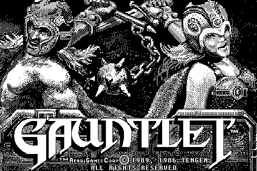 Gauntlet Macintosh Screenshot: Title screen.