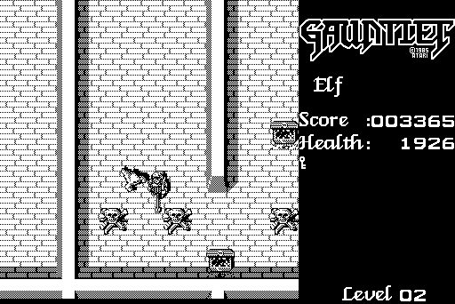Gauntlet Macintosh Screenshot: Shoot the generators to prevent more ghosts from appearing...